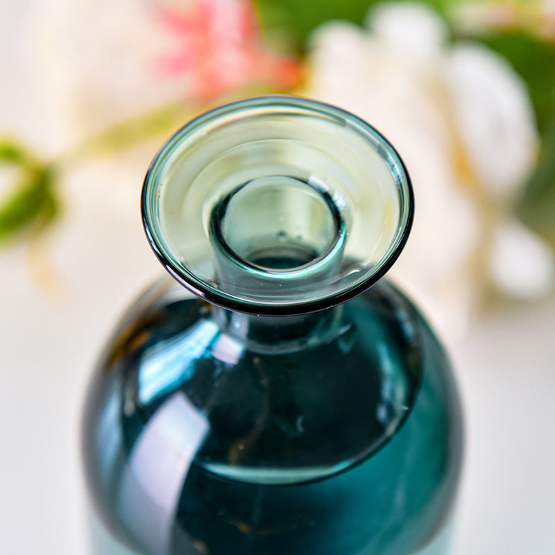 Solid Color Stained Glass Bottle Vase