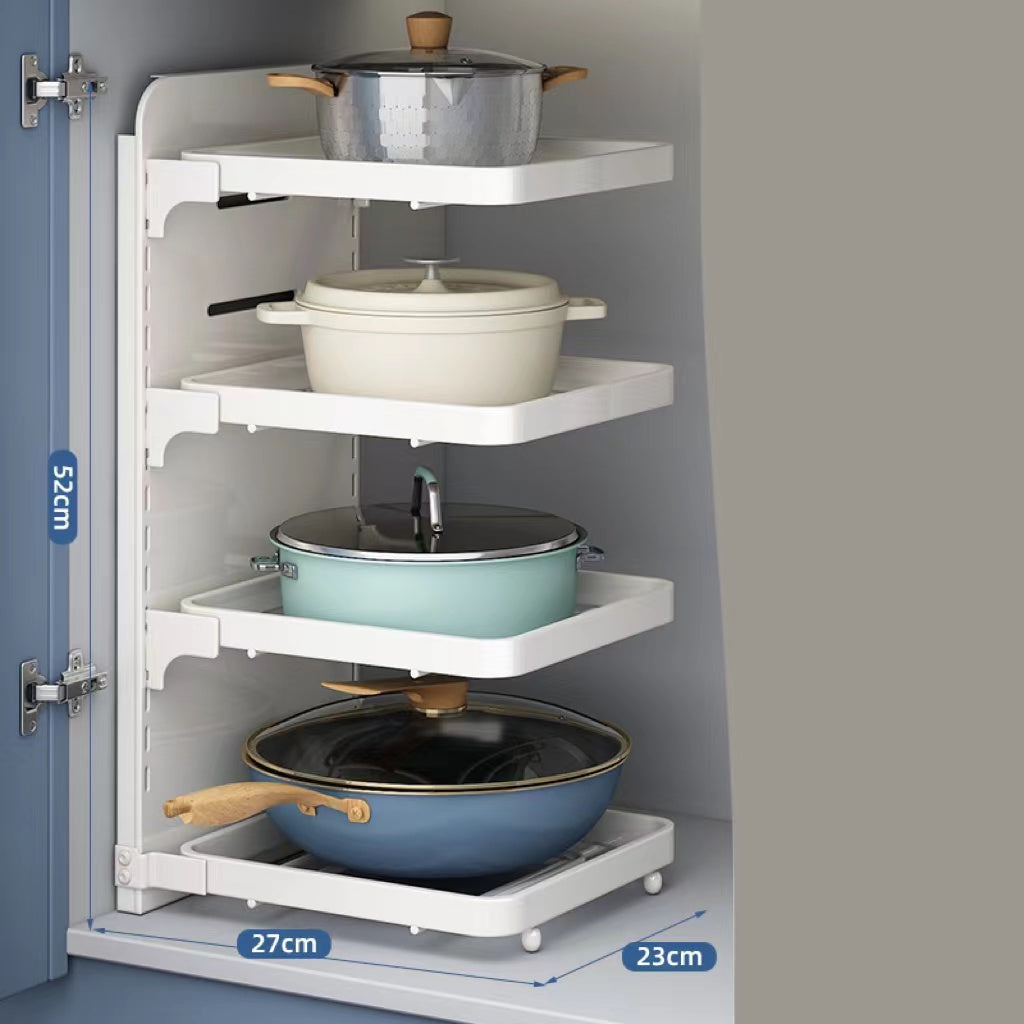 Multi-Level Kitchen Shelving Unit for Heavy or Large Pots