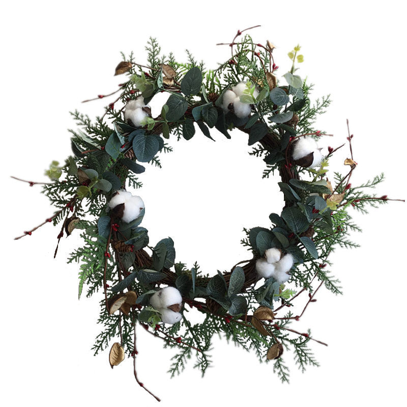 Dried Eucalyptus & Cotton Woodland Wreath