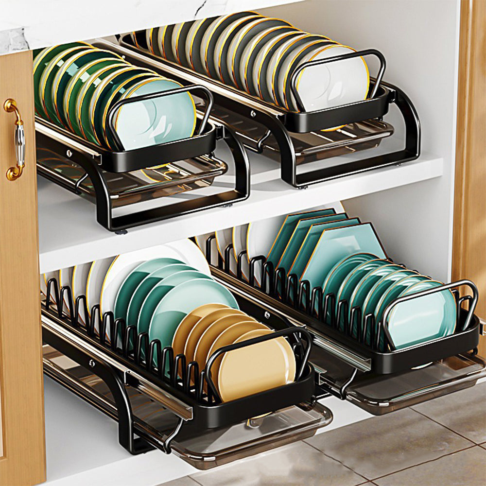 Kitchen Pull-Out Cabinet Tableware Storage Rack