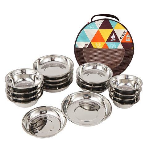 Kitchenware: 17PC Stainless Steel Dinnerware