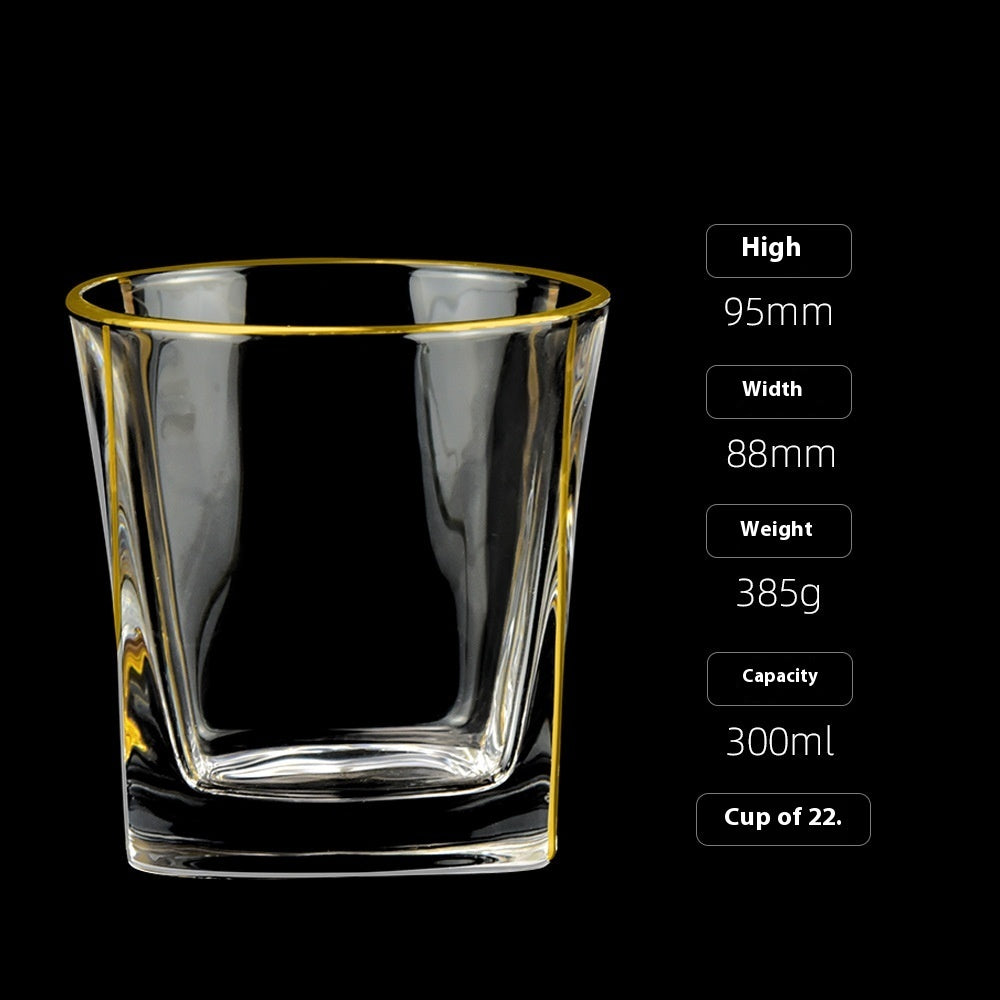 Crystal Drinking Glasses with Gold Gilding