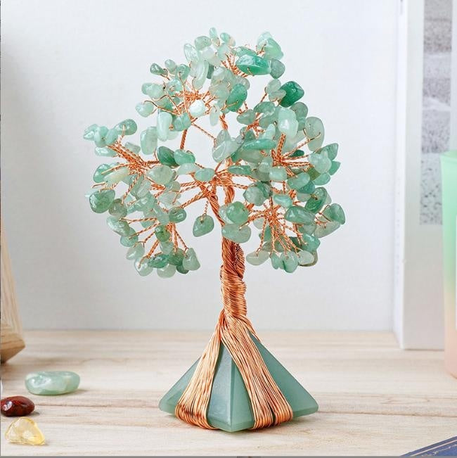 Twisted Wire and Crystal Gemstone Tree