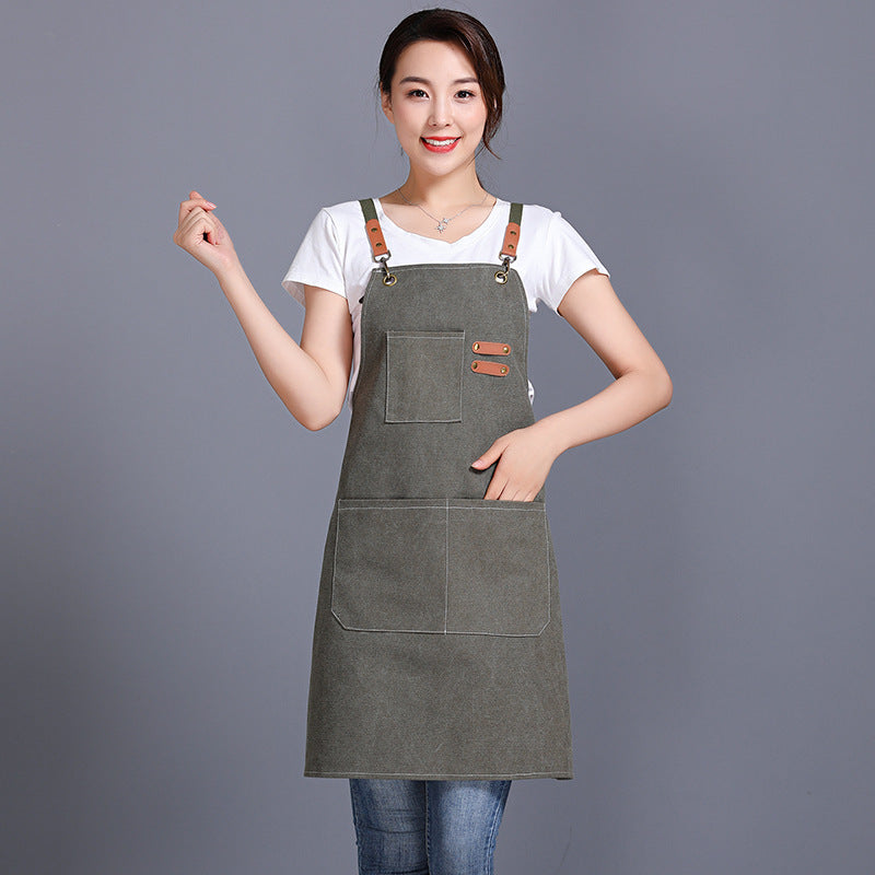 Heavy Canvas Denim Aprons with Big Pockets