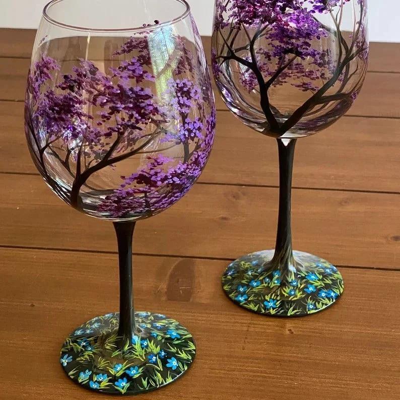 Four Seasons Wine Glasses