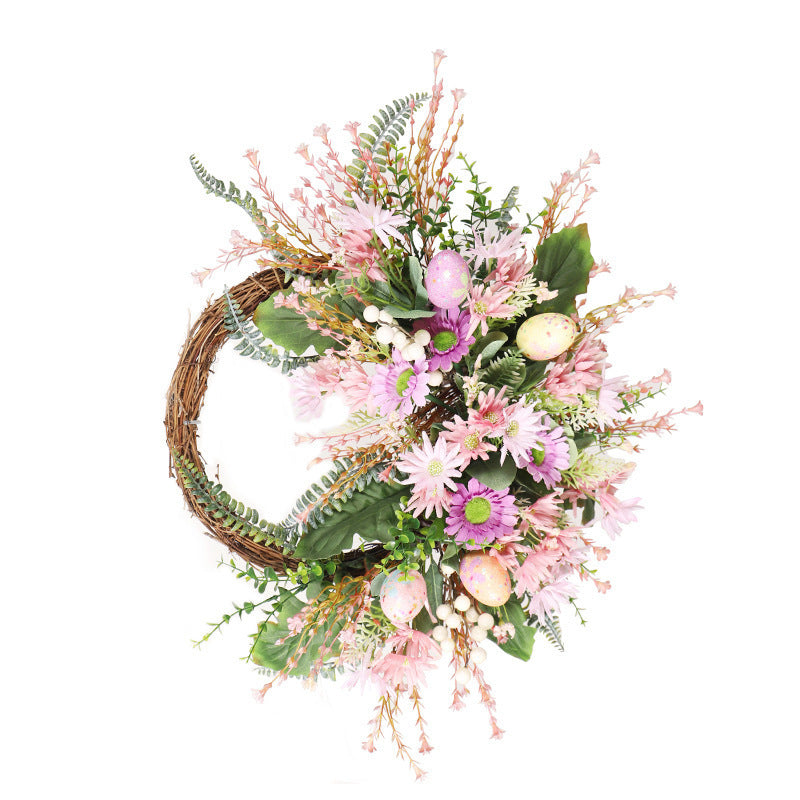 Wild Chrysanthemum & Easter Eggs Wreath