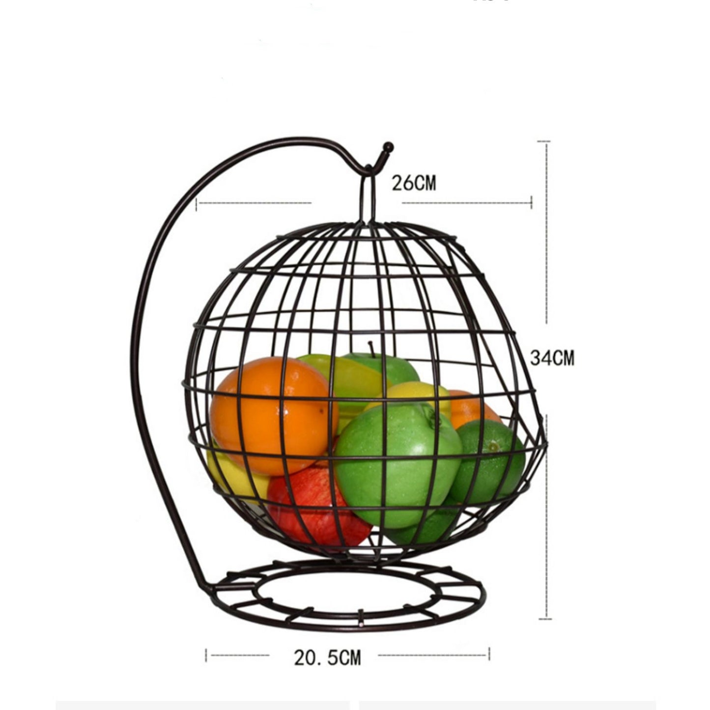 Wire Globe Hanging Fruit Basket