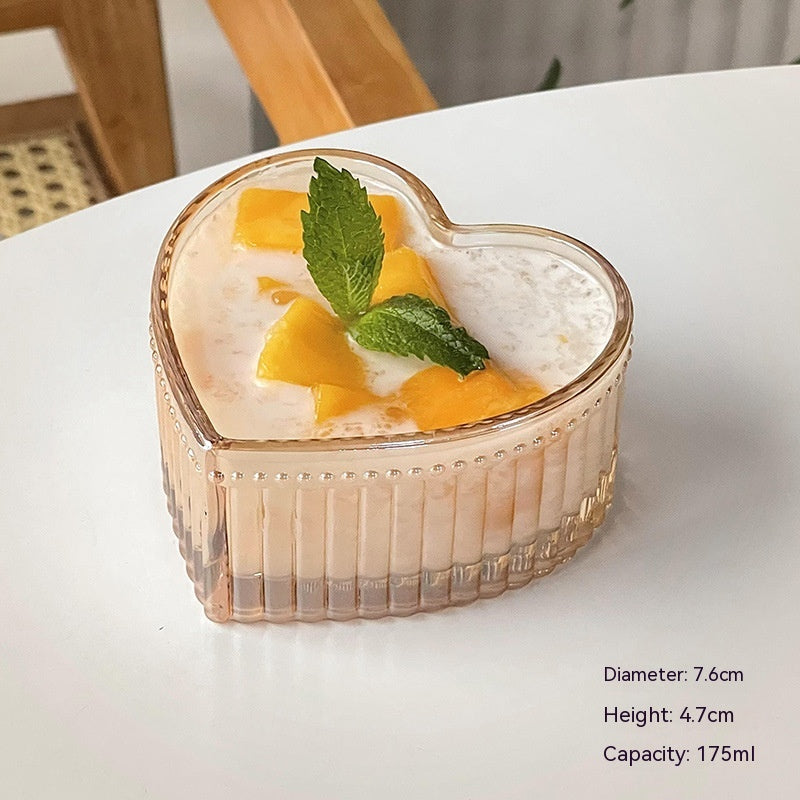 Heart Shaped Glass Dessert Cup