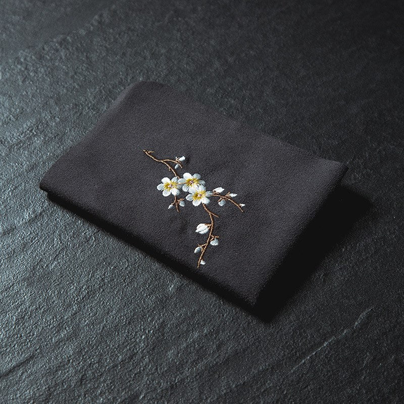 Towels: Tea Towel Absorbent Zen Double Sided Velvet Embroidery Super Fine