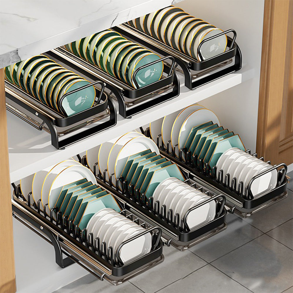 Kitchen Pull-Out Cabinet Tableware Storage Rack