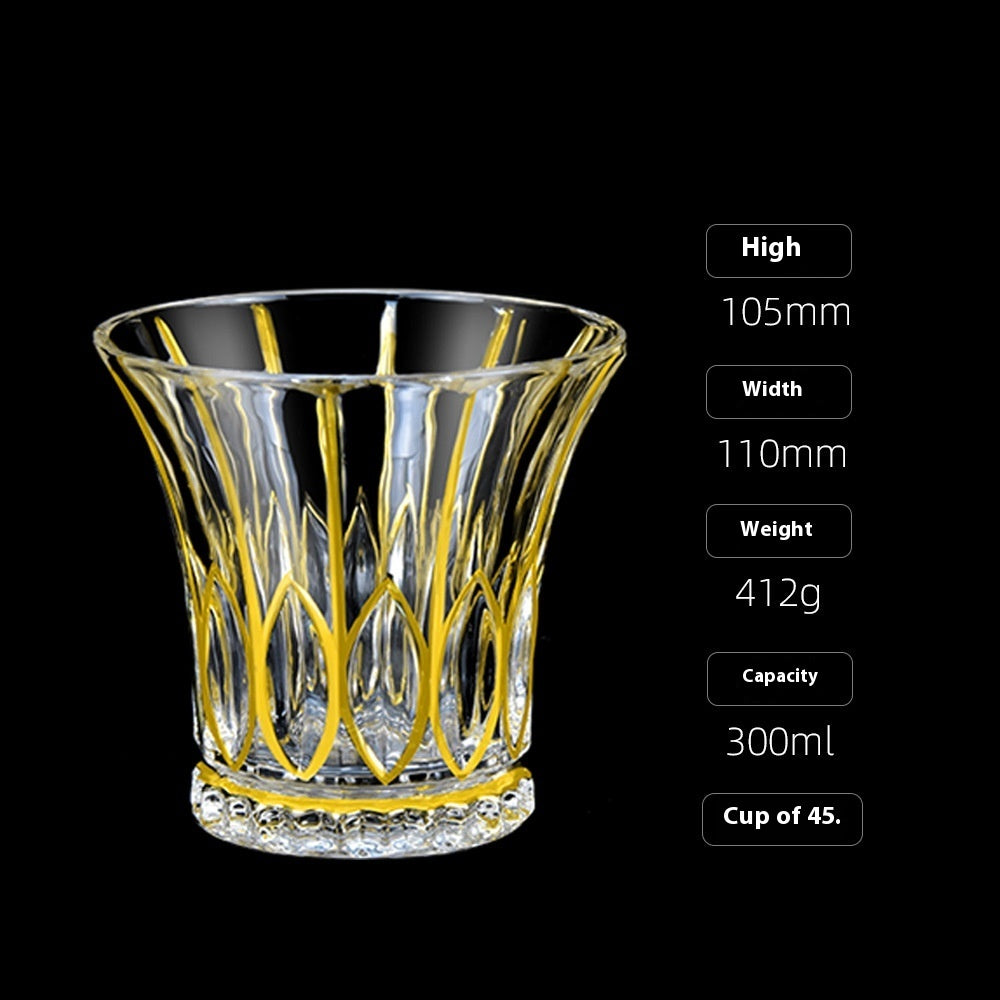 Crystal Drinking Glasses with Gold Gilding