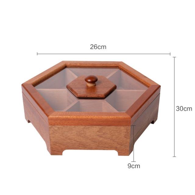 Pine Wood Hexagonal Snack Store & Serve