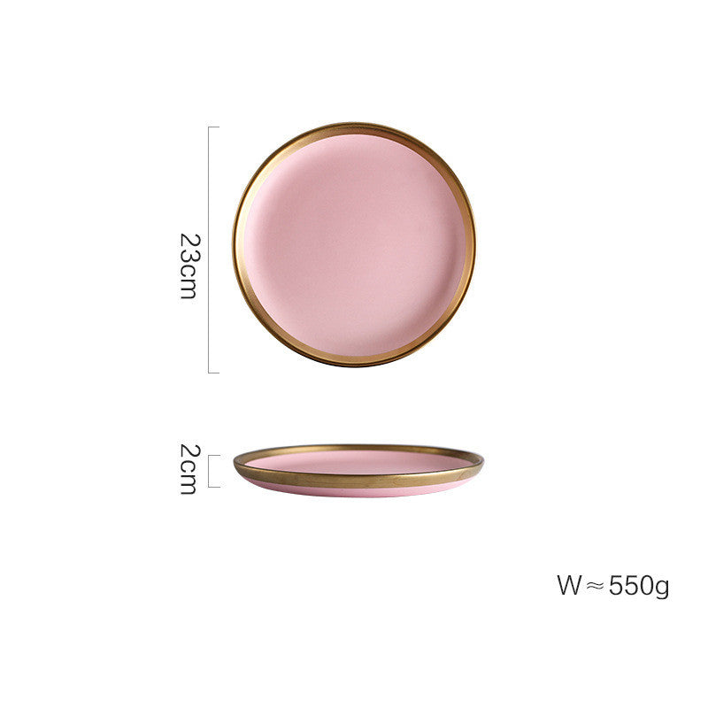 Tableware: Pink & Gold Porcelain Dinnerware