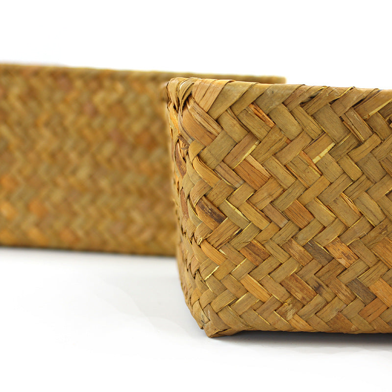 Rattan Seagrass Storage Basket-Bin