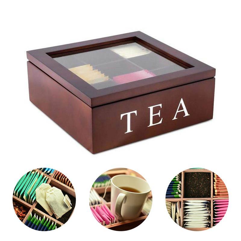 Wooden Tea  Organizer Box