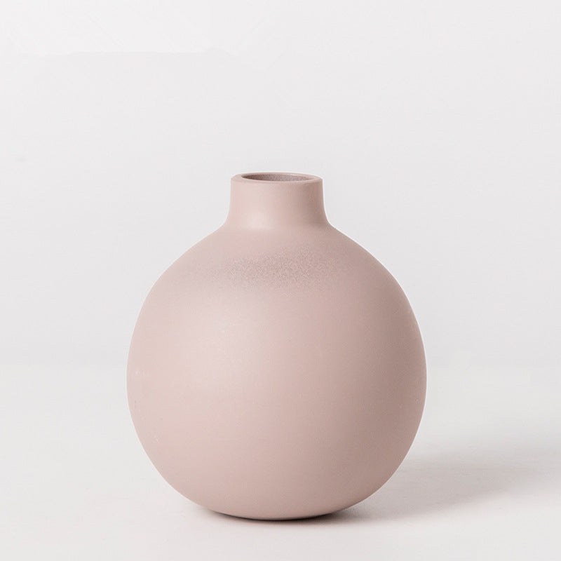 Wind frosted ceramic small vase