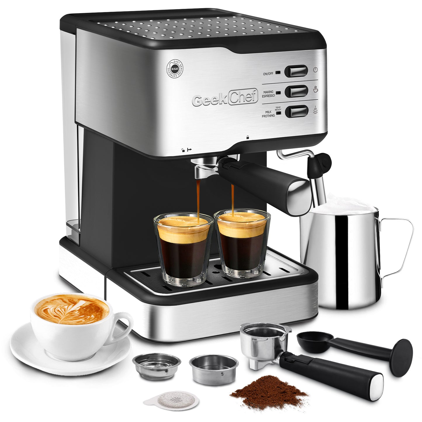 20 Bar-Dual Cup Espresso Machine-1.5L