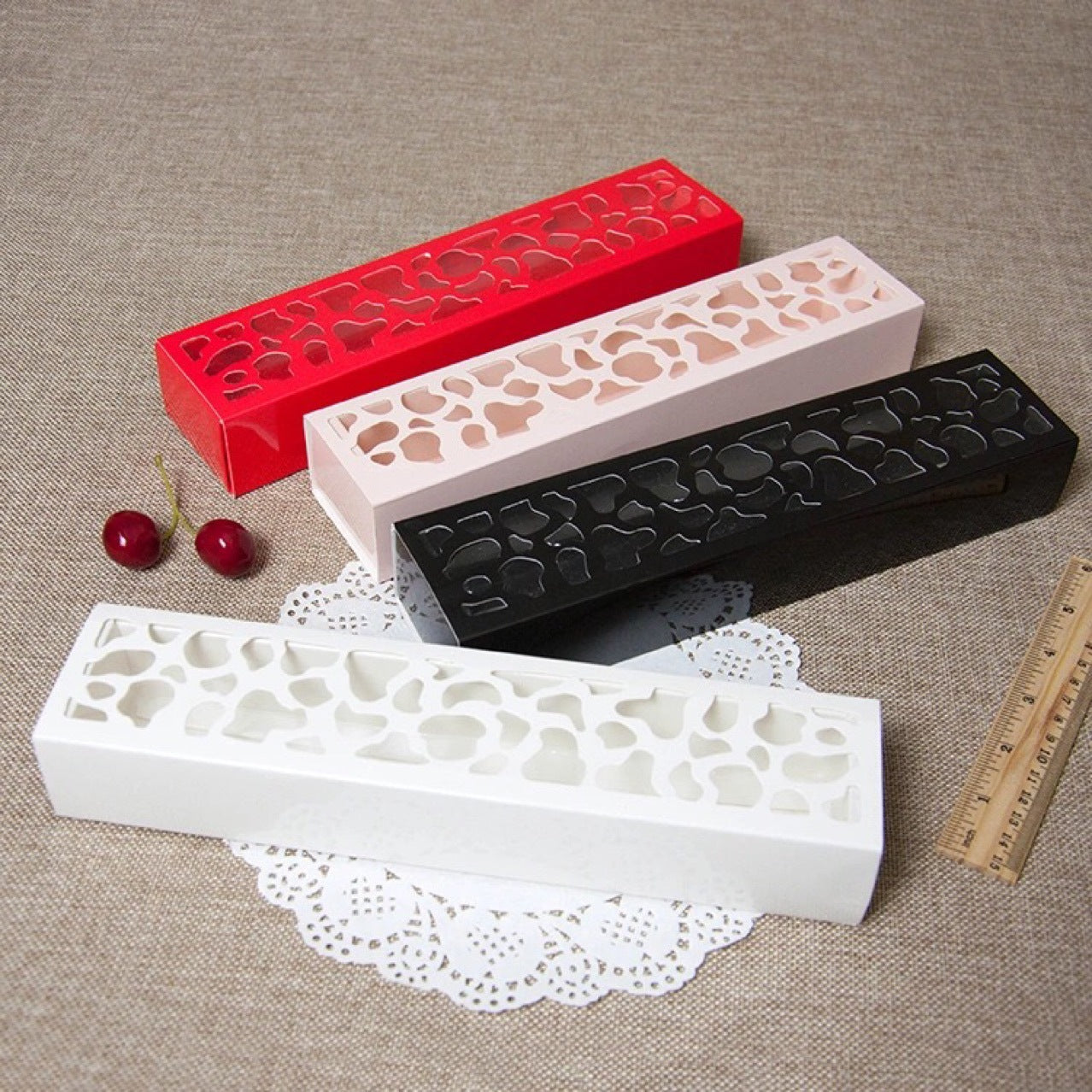 5PC Filigree Macaron Box