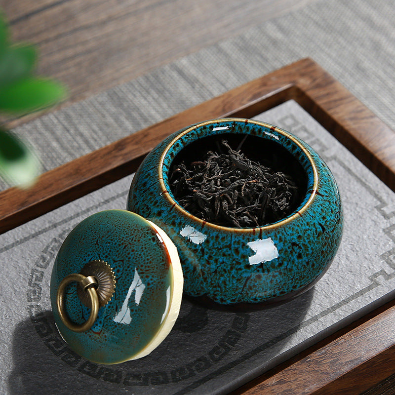 Round Ceramic Tea Jar