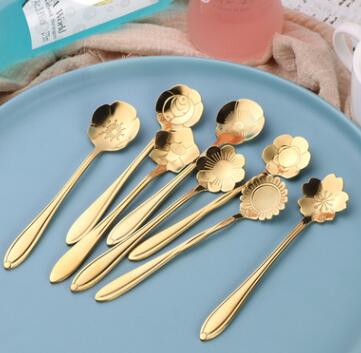 Flower Teaspoons-Stainless Steel