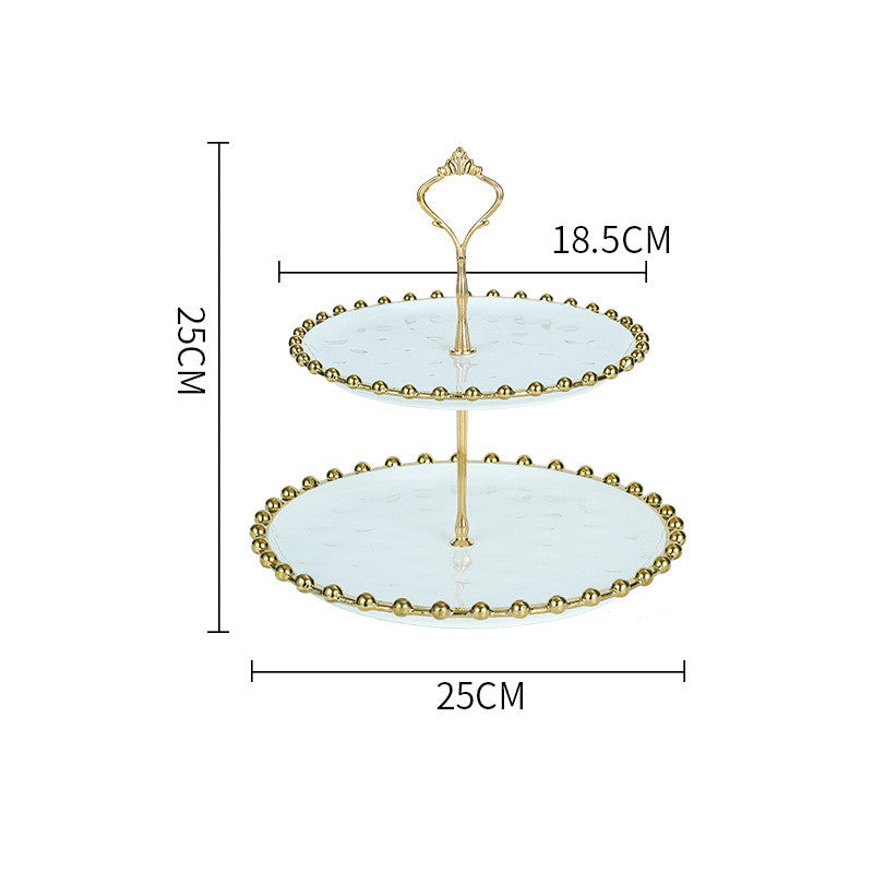 Ceramic Tiered Dessert Tray for Fruit, Snacks, Desserts or Candy
