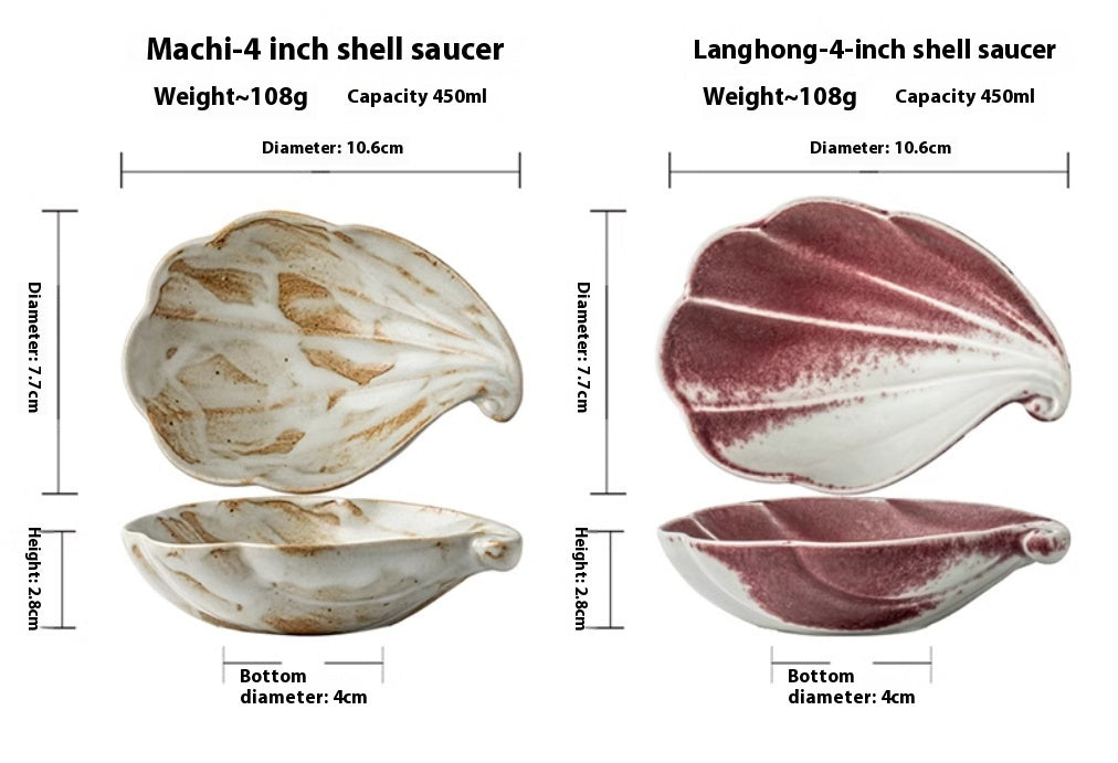 Tableware: Shell Dish-Seasoning, Sauce Snacks