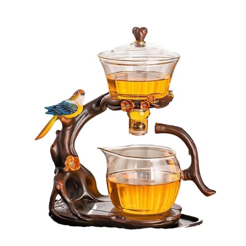 Bird on a Branch Glass Automatic Brewer & Tea Set