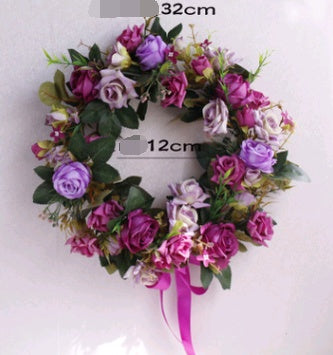 Silk Rose Wreath