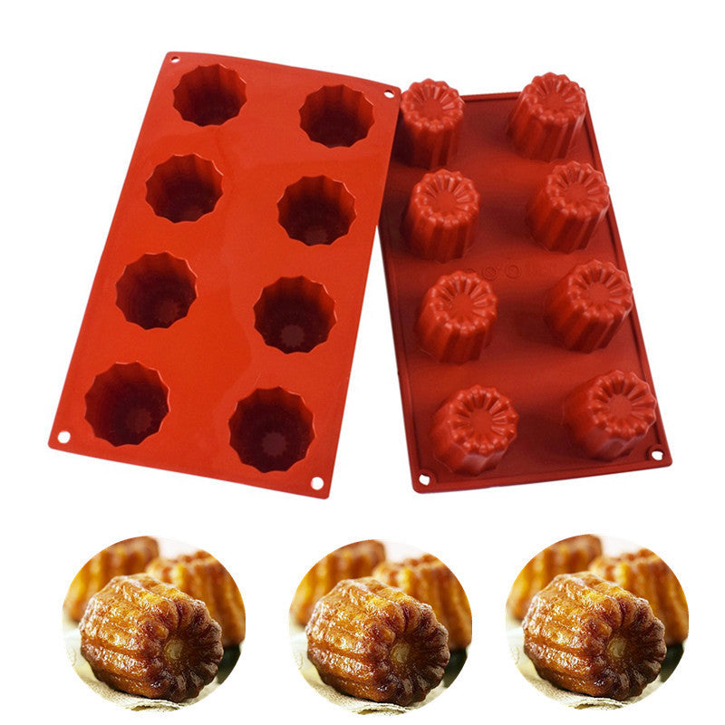 Silicone 8-Canelle Baking Mold