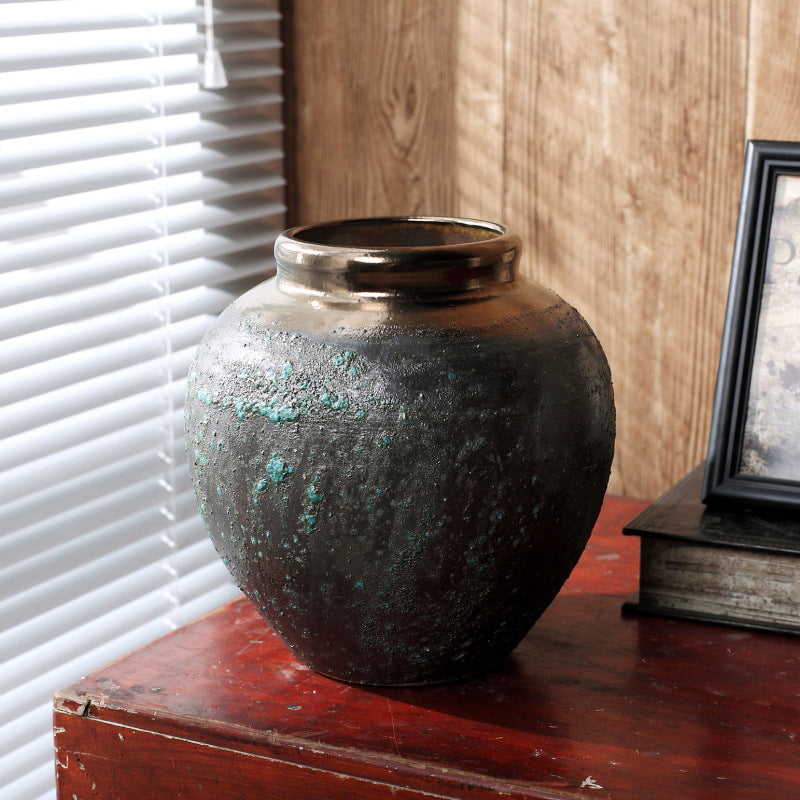 Vase Chinese Bronze Minimalist Stoneware