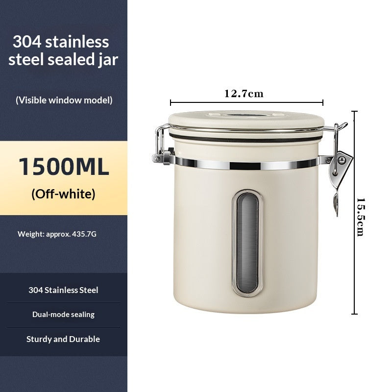 Coffee Bean Airtight Storage Can-One-way Vent