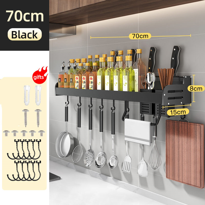 Kitchen Organization: Wall-Mount Utility Shelf with Hooks