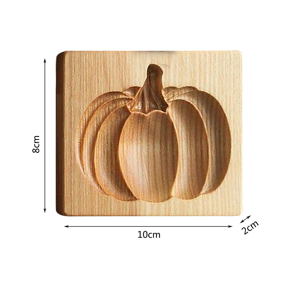 Carved Wooden Pumpkin Stamp