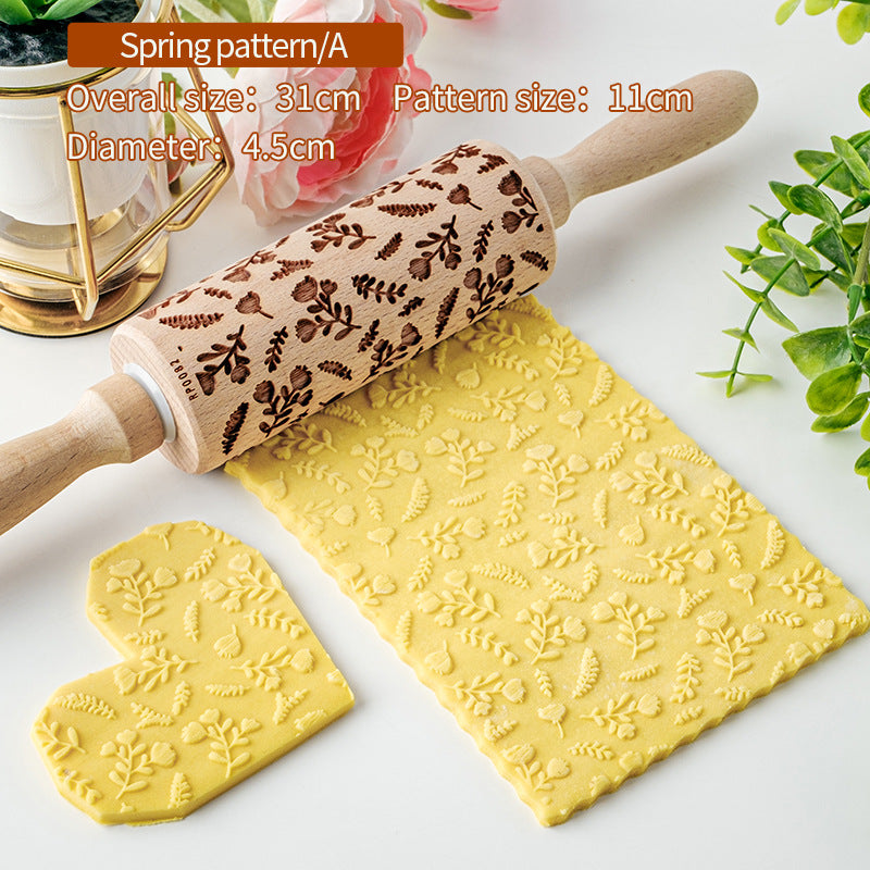 Botanical Embossed Rolling Pin