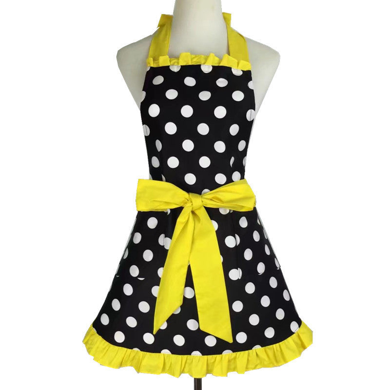 Polka Dot Ruffles & Bows Apron