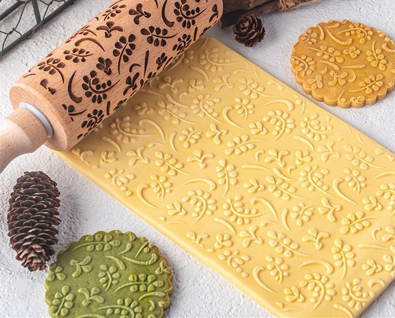 Embossed Scroll Pattern Rolling Pin