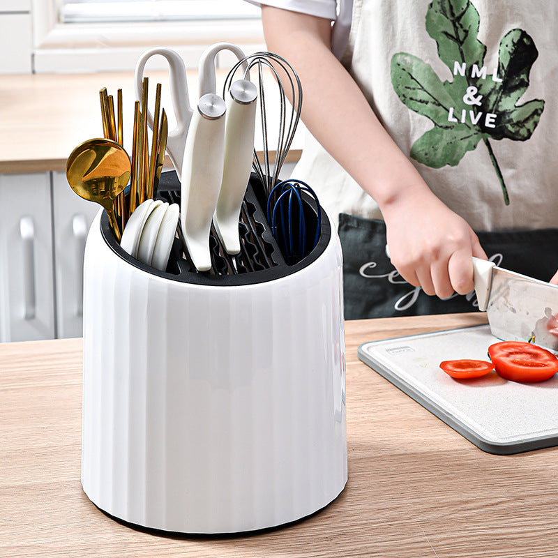 Utensil & Knife Holder-Rotating-Draining