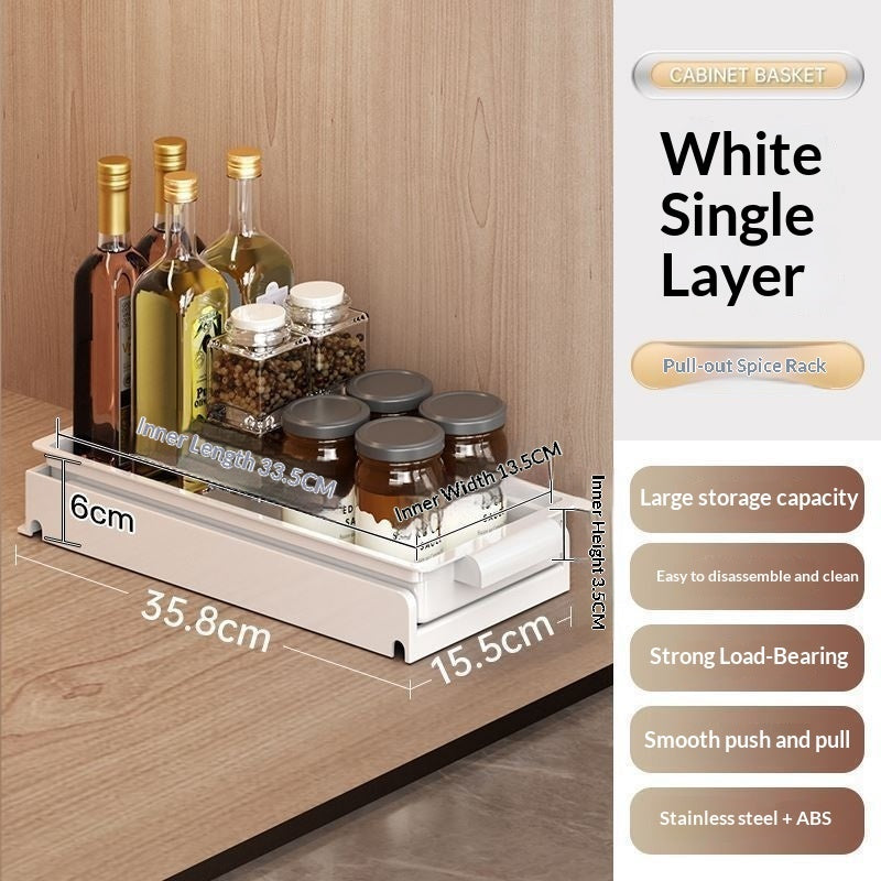 Kitchen Cabinet Built-in Pull-Out Dish Rack Drawer