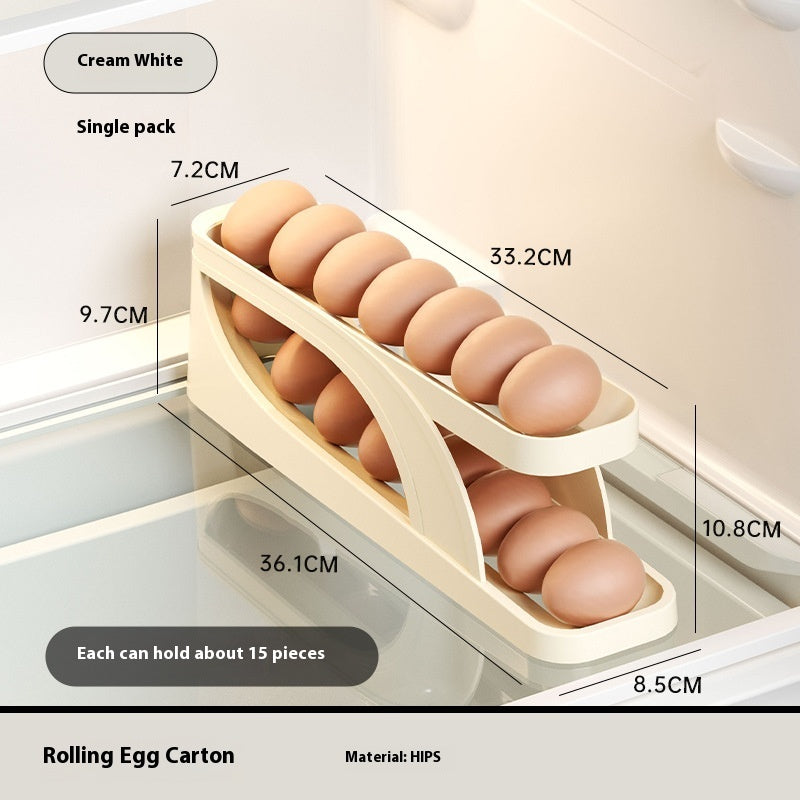 Food Storage: Rolling 2 Level Egg Storage-Refrigerator Shelf or Door