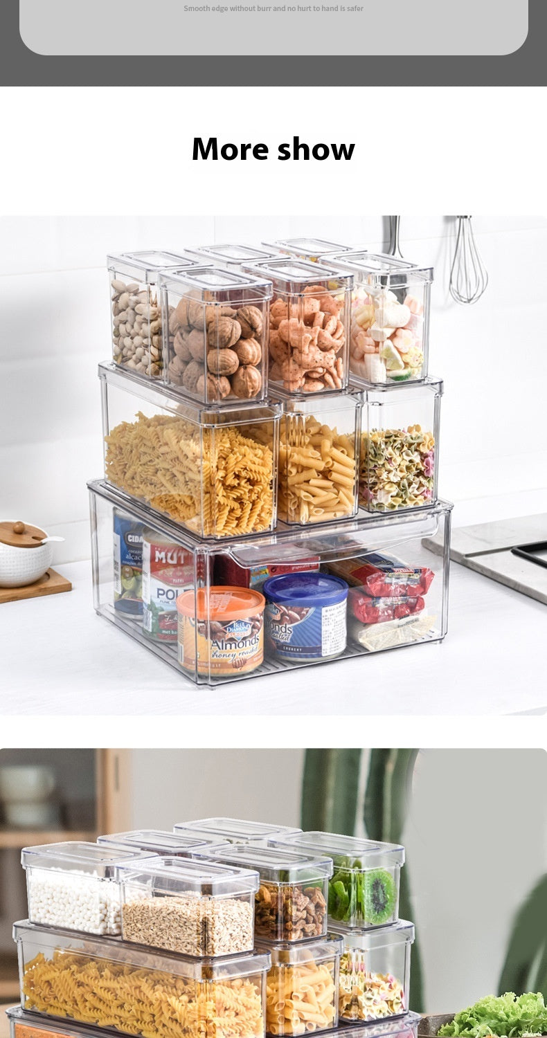 10PC Clear Stackable Crisper Boxes