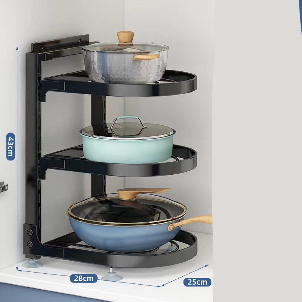 Multi-Level Kitchen Shelving Unit for Heavy or Large Pots