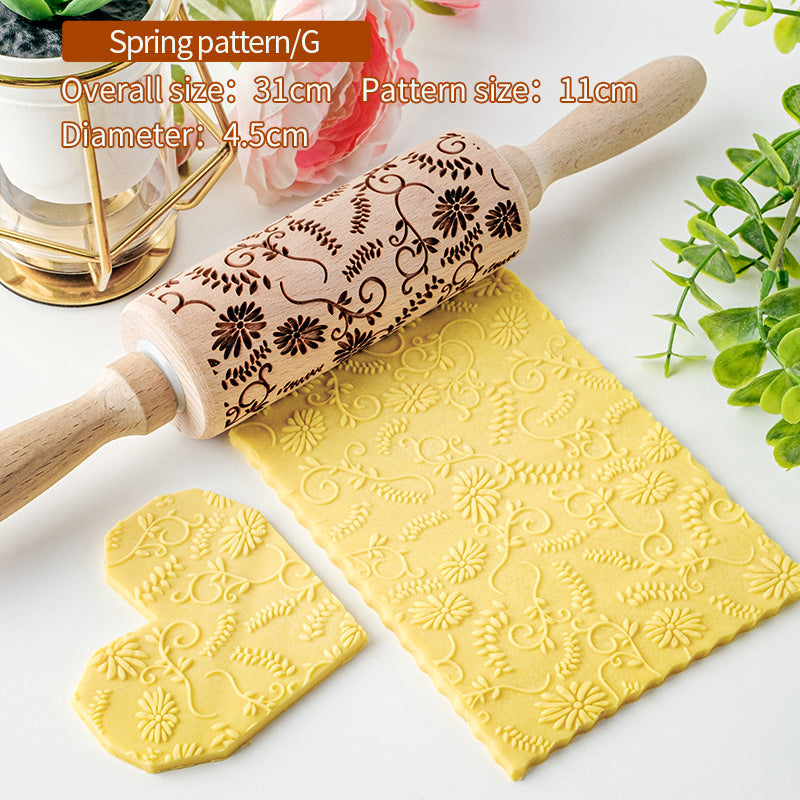 Botanical Embossed Rolling Pin
