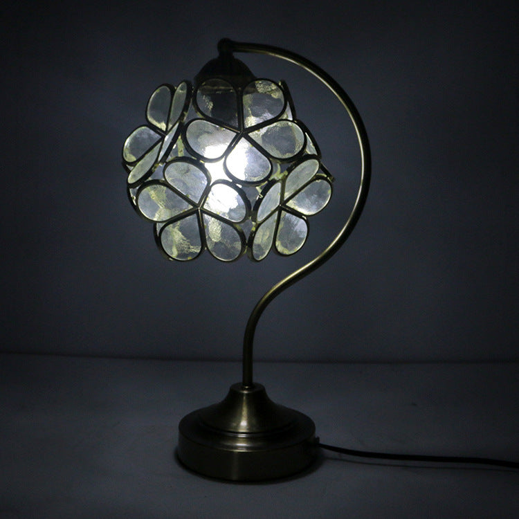 Tiffany Style Stained Glass Flower Blossom Table Lamp