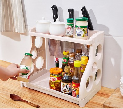 Kitchen Countertop 2-Tier Supply Shelf