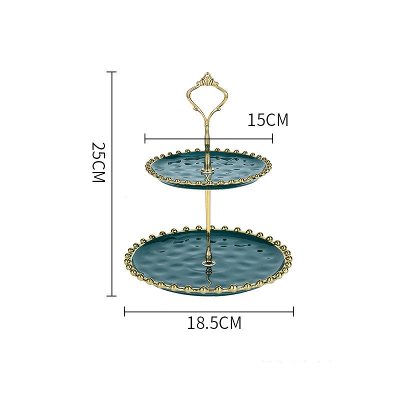 Ceramic Tiered Dessert Tray for Fruit, Snacks, Desserts or Candy
