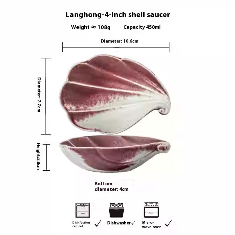 Tableware: Shell Dish-Seasoning, Sauce Snacks