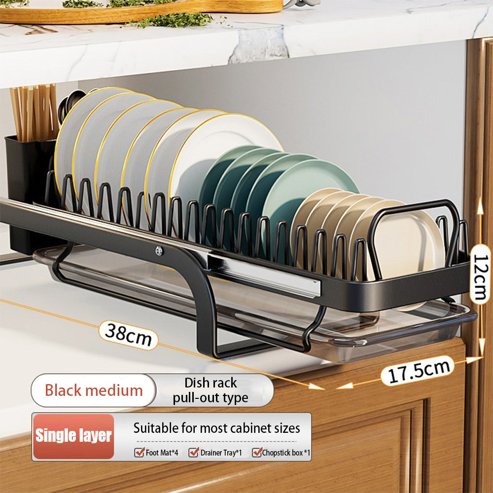 Kitchen Pull-Out Cabinet Tableware Storage Rack