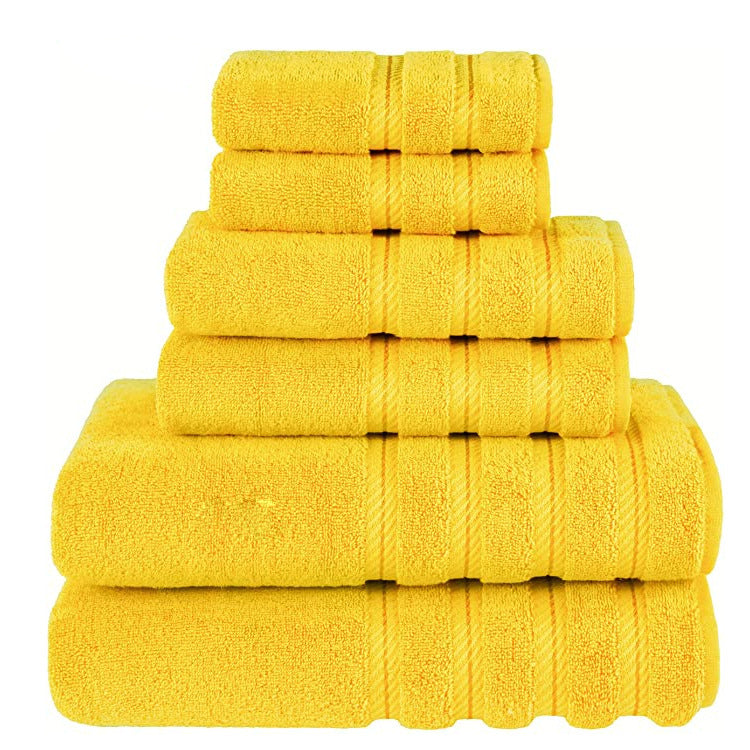 Towels: Bath Towels: Absorbent Long Staple Cotton Towel Bath Towel Set