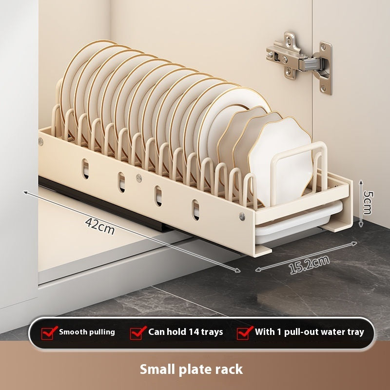 Kitchen Cabinet Pull-Out Storage Rack for Tableware