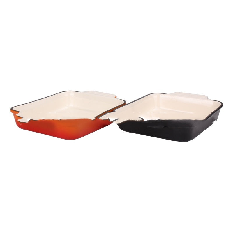 Enameled Cast Iron Shallow Baking Dish